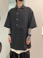 【予約商品】A.F ARTEFACT / Summer Wool Saide Zip Half Sleeve Shirts / 2月〜4月発売予定 / 23年 9/3 〆切 