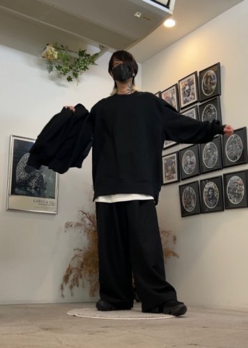 VOAAOV / Air Pile URAKE Crew Neck Sweatshirt / BLACK - LAD MUSICIAN・A.F  ARTEFACT・my beautiful landlet・VOAAOV・VICTIM・GARNI等の通販 |  鳥取県米子市のセレクトショップ、サイコボックス＜＜Psychobox＞＞