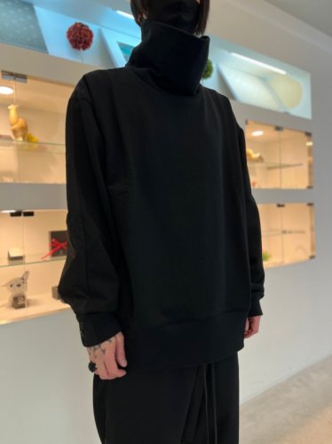 VOAAOV / Air Pile URAKE×NYLON High Neck Sweatshirt / BLACK - LAD