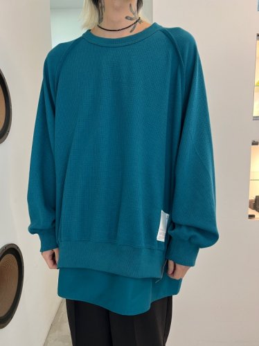 予約商品】WIZZARD / LAYERED ZIP WAFFLE PULLOVER / 1月下旬～2月上旬