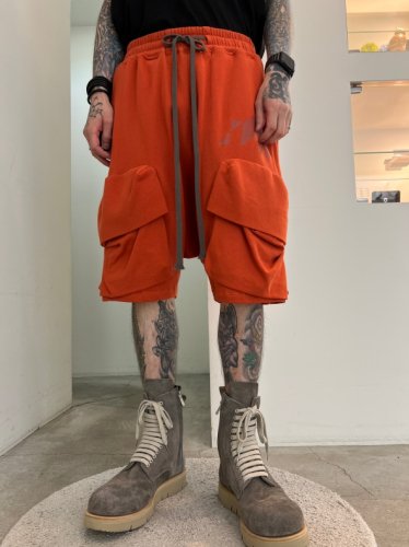 A.F ARTEFACT / Light Weight Sweat Pocket Shorts / Orange - LAD