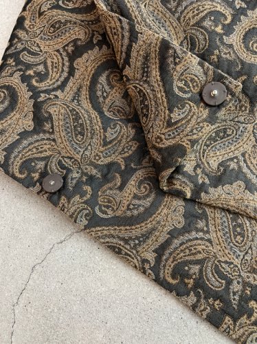 my beautiful landlet / PAISLEY PATTERN JACQUARD DOWN STOLE / BEIGE