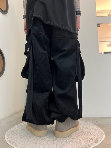 A.F ARTEFACT / Corduroy Wide Pants / Black - LAD MUSICIAN・A.F