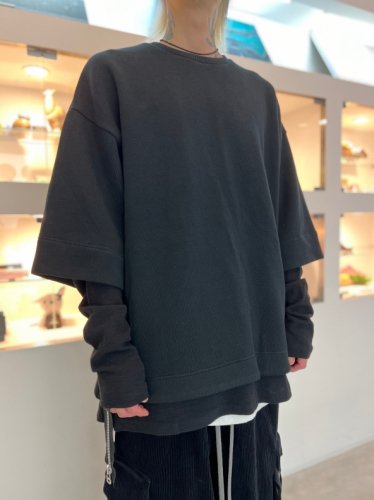 A.F ARTEFACT / Side Zip Layered Pullover / Black - LAD MUSICIAN
