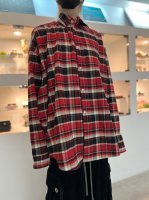 A.F ARTEFACT / Check Pattern Cocoon Shirts / BlackRed