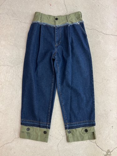 WIZZARD / WASHED DOCKING DENIM ARMY PANTS / INDIGO - LAD MUSICIAN