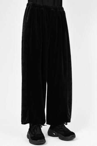 LAD MUSICIAN / T/C VELOUR 2TUCK TRACK PANTS / BLACK - LAD MUSICIAN