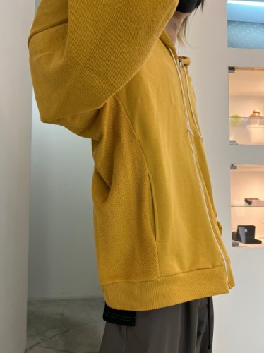 my beautiful landlet / HEAVY FRENCH TERRY ZIP HOODIE / YELLOW 