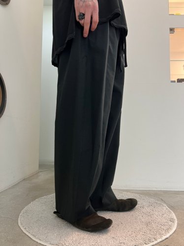 my beautiful landlet / COTTON SILK WIDE EASY PANTS / BLACK - LAD