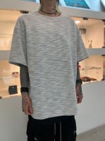 VOAAOV / Tweed Jarsey Oversize T-Shirt / SAX
