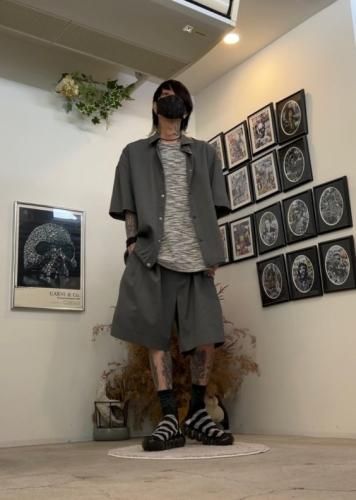 トップス VOAAOV Chic Tech Short Sleeve Shirt VOAAOV】Chic Tech Short Sleeve Shirt