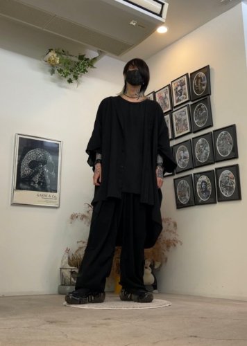 LAD MUSICIAN / 40/50 T-CLOTH OVER PANTS / BLACK - LAD MUSICIAN・A.F  ARTEFACT・my beautiful landlet・VOAAOV・VICTIM・GARNI等の通販 |  鳥取県米子市のセレクトショップ、サイコボックス＜＜Psychobox＞＞