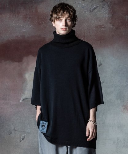 予約商品】glamb / Half Sleeves Turtle Neck Knit / 8月下旬発売予定 