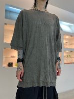 A.F ARTEFACT / Gauze Washer Over Sized Tee / Gray