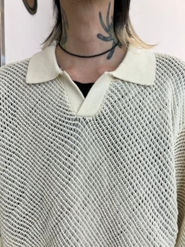 VICTIM / SUMMER KNIT POLO / OFF WHITE - LAD MUSICIAN・A.F