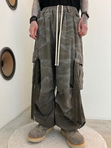 A.F ARTEFACT / Vintage Dyed Wide Pants / Khaki - LAD