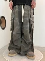 A.F ARTEFACT パンツ 黒 テーパード モリモリ様25日迄お取り置き A.F ARTEFACT BOMBER HEAT BELTED SARROUEL CARGO PANTS (BLACK