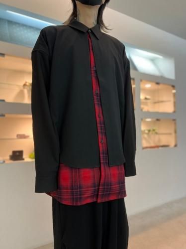 glamb / Double Layered Shirt / Black - LAD MUSICIAN・A.F