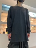 WIZZARD / DYED BASIC PLAIN LONG SLEEVE T-SHIRT / BLACK