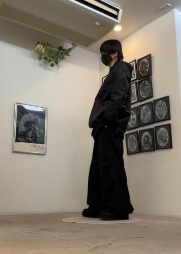 パンツ ESTER SERGE OVER PANTS / BLACK / 44 LAD MUSICIAN(ラッドミュージシャン) - ESTER SERGE OVER PANTS