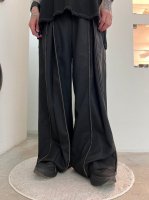 WIZZARD / VERTICAL ZIP TROUSERS / BLACK