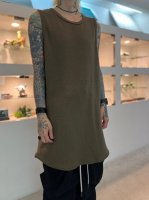 A.F ARTEFACT / Long Length Knit Tank Top / Oliveξʼ̿