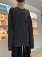 A.F ARTEFACT / Rib Knit Over Size Top / D.Gray