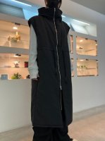 prasthana / CHILLBUSTER SLEEVE LESS PARKA (TALL) / MILICLOTH BLACK