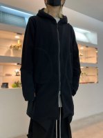 prasthana / MIL FLEECE LONG PARKA / BLACK