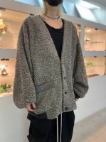 my beautiful landlet / FAUX ALPACA BIG CARDIGAN / BEIGE