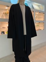 VOAAOV / COMPRESSED WOOL Long Cardigan / BLACK