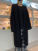 VOAAOV / COMPRESSED WOOL Long Cardigan / BLACK