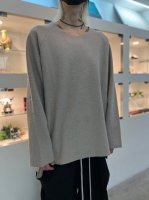 VOAAOV / COMPRESSED WOOL Crew Neck Pullover / ECRU