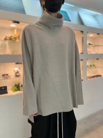 VOAAOV / COMPRESSED WOOL High Neck Pullover / ECRU