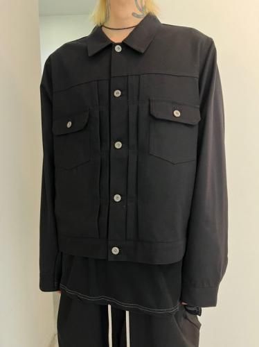 VICTIM / TRUCKER JACKET / BLACK - LAD MUSICIAN・A.F ARTEFACT