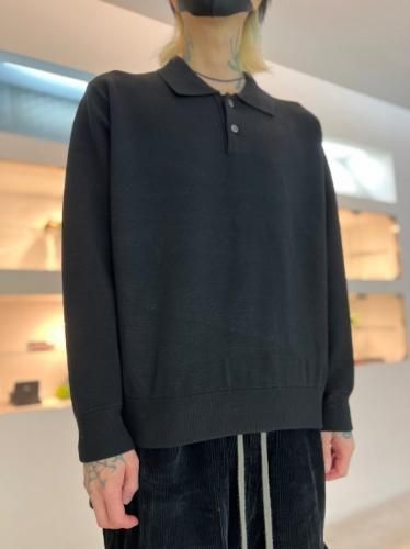 VICTIM ヴィクティム KNIT POLO SHIRT ニットポロシャツ VICTIM / KNIT POLO SHIRT / BLACK - LAD MUSICIAN・A.F