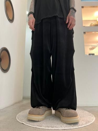 LAD MUSICIAN / T/C VELOUR OVER PANTS / BLACK - LAD MUSICIAN