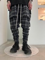 A.F ARTEFACT / Check Johdpurs Pants / Black GrayBlack