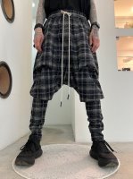 A.F ARTEFACT / Check Johdpurs Pants / Black GrayBlack