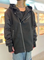 glamb / Combination Hood Riders Jacket / Black