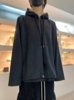 LAD MUSICIAN / SHAGGY SWEAT ZIP UP PARKA / BLACK