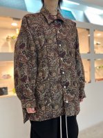 my beautiful landlet / PAISLEY GOBELIN WEAVING RAGLAN OVERSIZE SHIRT / BEIGE