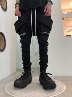 A.F ARTEFACT / Stretch Denim Belt Cargo Sarouel Skinny / Black