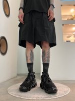 VOAAOV / SUPIMA COTTONNYLON TYPEWRITER Short Pants / BLACK