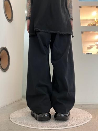 VOAAOV ワイドチノパン VOAAOV / BD JERSEY Belt Wide Pants / BLACK - LAD MUSICIAN