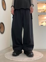 VOAAOV / BD JERSEY Tuck Wide Pants / BLACK