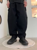 LAD MUSICIAN / 14oz DENIM TAPERED BUGGY PANTS / BLACK