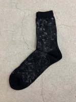 LAD MUSICIAN / SMALL FLOWER SOCKS / BLACKDARK GRAY