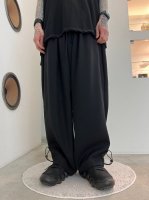 my beautiful landlet / CU/TRIXION 2WAY DOUBLE CLOTH WIDE EASY PANTS / BLACK