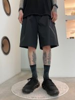 VOAAOV / BIO TWILL Belt Wide Short Pants / BLACK